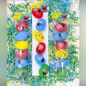 Sesame Street Easter Egg Hunt Plastic Fillable Eggs 3 Packs NEW Large 3”